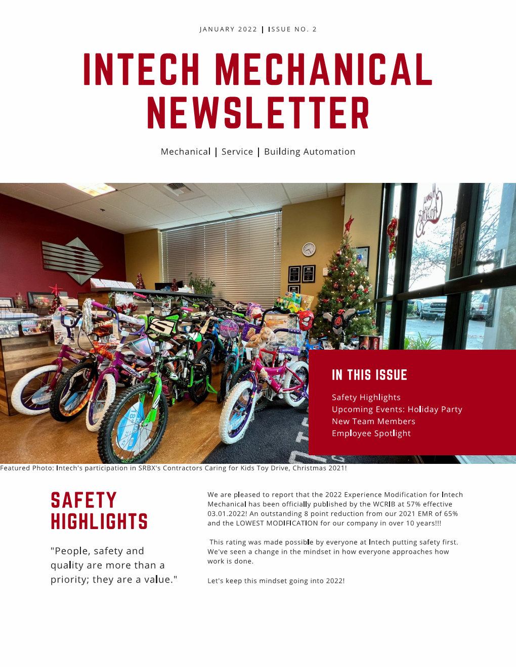 Intech Mechanical newsletter - Jan. 2022 1